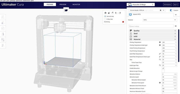 anycubic i3 mega cura fundo 47 compatível Kulf 3D modelos impressoras acessórios anycubici3mega plataforma thingiverse 3d print model - Mito3D