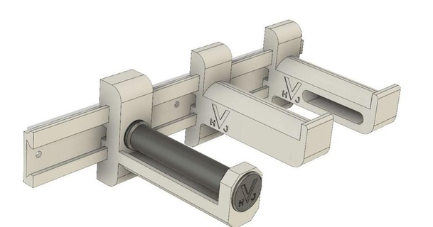 hjv porte bobine rail hj visions 3D modèles imprimantes accessoires support filament spoolmount chose universelle 3d print model - Mito3D