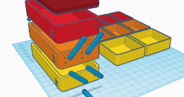 mini ferramenta caixa nozes parafusos ender3knight4 3D modelos passatempo fabricantes Ideias Caixa ferramentas thingiverse 3d print model - Mito3D