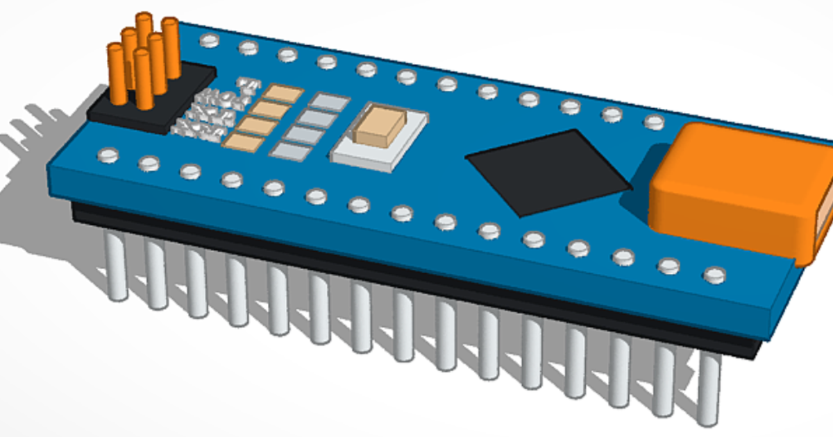 arduino nano v20 Steve Riley aposentado 3D modelos passatempo fabricantes eletrônicos caso bainha 3D print model - Mito3D