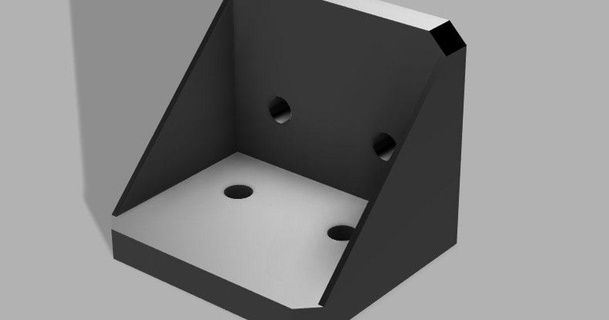 40mm corner bracket 3D Models Hobby & Makers Mechanical Parts 3d print model - Mito3D