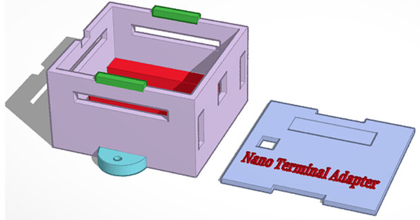 nano terminal caso funda steve riley retirado 3D modelos pasatiempo hacedores electrónica adaptador arduino 3d print model - Mito3D