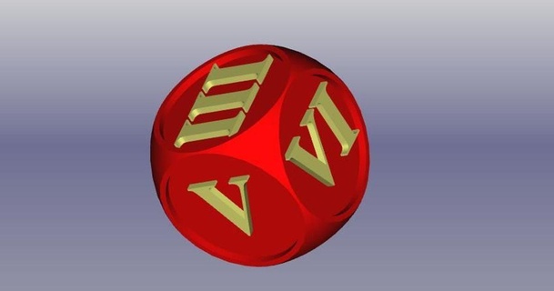 dit astérix mourir fou mer jomécanicien 3D modèles jouets Jeux planche dé Cubes romains 3d print model - Mito3D