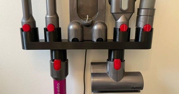 dyson accessory holders - doubled v8 v7 v10 fcuk 3D Models Household Other House Equipment thingiverse 3d print model - Mito3D