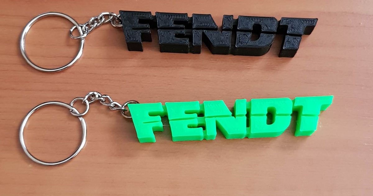 fendt keychain lele88 3D Models Gadgets Other fendtlogo keyring logo 3D print model - Mito3D