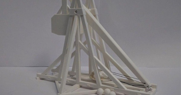 trebuchet Andrés 3D modelos artilugio catapulta medieval asedio cerco 3d print model - Mito3D