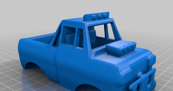 mini monstro remixar pedestre 3D modelos brinquedos jogos carro monster trucks thingiverse 3d print model - Mito3D
