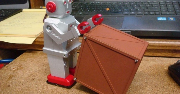 Deluxe aufwachen rollen Box Junge Roboter Robothut 3D Modelle Spielzeuge Spiele thingiverse 3d print model - Mito3D