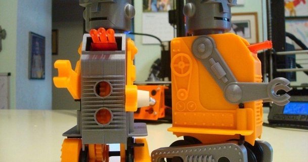 mr defender 3d printed windup robot remix robothut 3D Models Toys & Games Other nsfw thingiverse 3d print model - Mito3D