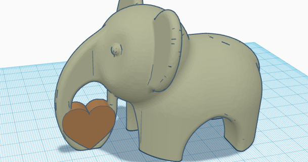 love elephant ninjapanda425 3D Models Toys & Games Other toy valentinesday 3d print model - Mito3D