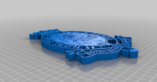 royal wessex logo bonzai000 3D Models Hobby & Makers Other Ideas military thingiverse 3d print model - Mito3D