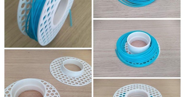 destacável filamento carretel thesmartatelier 3D modelos impressoras acessórios poça filamentos bobina lista thingiverse 3d print model - Mito3D