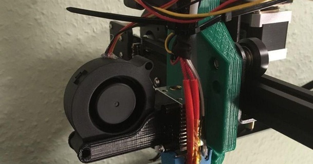 chimera+ mount cr-10 5015 blower hotend cooler pipsel 3D Models Printers - Upgrades thingiverse 3d print model - Mito3D