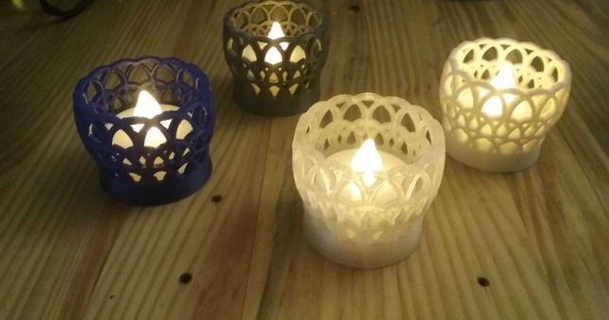 led tealight holder brad 3D Models Household Home Decor candle thingiverse 3d print model - Mito3D