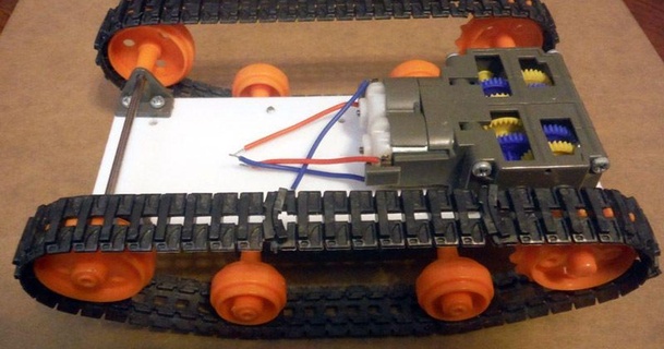 tamiya tank tread chassis mod dual gearbox brad 3D Models Hobby & Makers RC Robotics thingiverse 3d print model - Mito3D