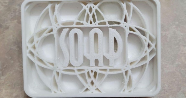 base arte deco stile sapone vassoio Brad 3D Modelli domestico bagno detersivo per i piatti thingiverse 3d print model - Mito3D
