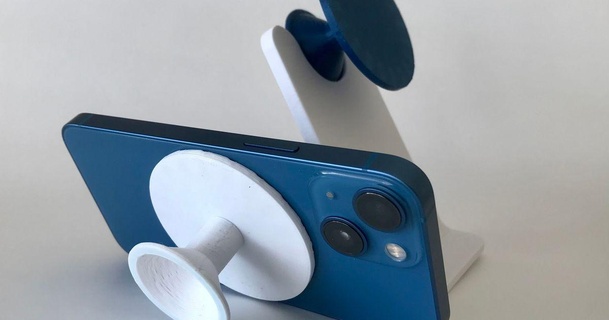 magsafe pop prise supporter barista plastique 3D modèles gadgets portable dispositifs iphone aimant magnétique téléphone 3d print model - Mito3D