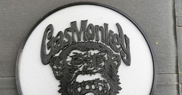 gas monkey logo rbl44 3D Models Art & Design Other Designs 3d print model - Mito3D