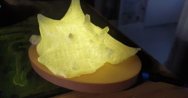 mare conchiglia scansione guidato base marlywong 3D Modelli arte design sculture lampada LED 3d print model - Mito3D