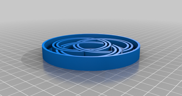 celtic knot three rings coaster grizzie17 3D Models Household Office celticknot drinkcoaster threerings thingiverse 3d print model - Mito3D