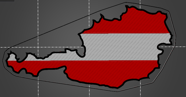Karte Österreich Ironman 3D Modelle Lernen Objekte 3d print model - Mito3D