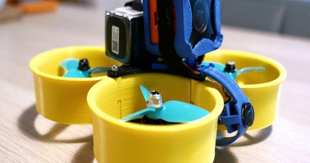 lilboi 3 completamente impreso cinewhoop burykot 3D modelos pasatiempo hacedores RC robótica thingiverse 3d print model - Mito3D