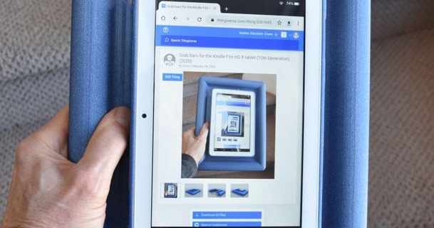 saisir bars allumer Feu hd 8 tablette 10th génération 2020 tjsoco 3D modèles gadgets portable dispositifs chose universelle 3d print model - Mito3D