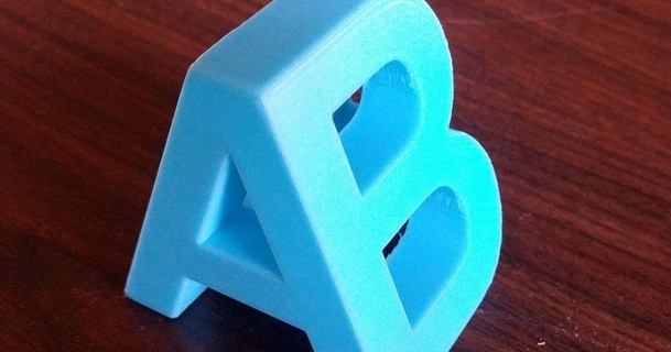 obstruido 3D modelos Arte diseño 2D platos logos abt alfabeto experimentar letras thingiverse 3d print model - Mito3D
