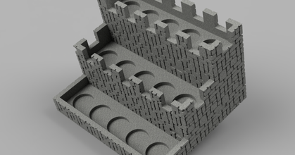 castle paint caddy shwalamazula download free stl model printablescom 3d models hobby & makers organizers stone tower holder 3d print model - Mito3D
