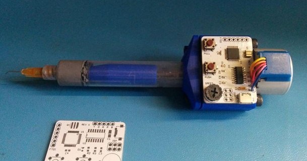 Arduino motorisiert smt Lot Einfügen Spender verstopft 3D Modelle Hobby Macher Elektronik pcb smd Löten 3d print model - Mito3D