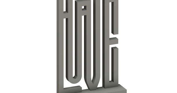 Aşk nefret mishkin2 3D modeller Sanat tasarım 2D tabaklar logolar 3d print model - Mito3D