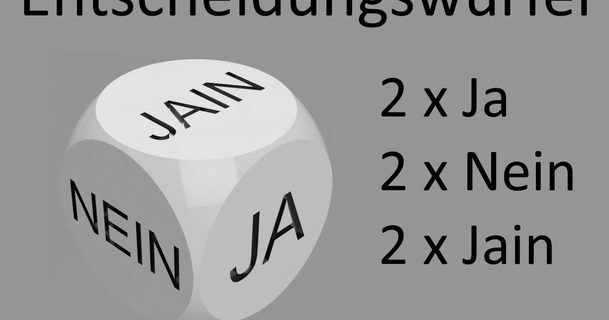 entscheidungsw rfel - ja nein jain seemomster 3D Models Toys & Games Other decision decisiondice decisions dice entscheidung 3d print model - Mito3D
