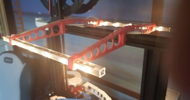 gantry arm mounting ikea ledberg led lights 20x20 extrusion starnamer 3D Models Printers Accessories thingiverse 3d print model - Mito3D