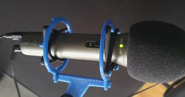 micrófono conmoción montar Sansón q2u artilugiochris 3D modelos artilugio audio ender3pro thingiverse 3d print model - Mito3D