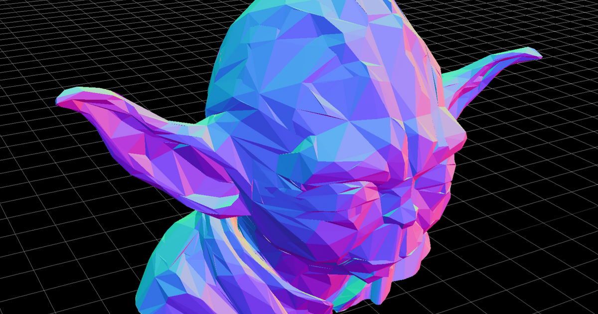 faible poly yoda technicien 3D modèles art conception sculptures buste lowpoly guerres étoiles 3D print model - Mito3D