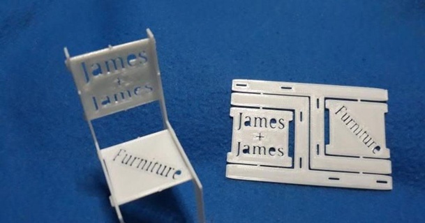 chair business card brokenwrd 3D Models Art & Design 2D Plates Logos businesscard puzzle 3d print model - Mito3D