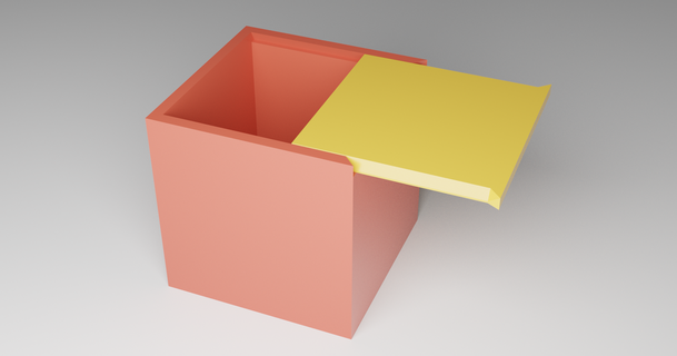 caja corredizo tapa James enlace 3D modelos pasatiempo hacedores organizadores envase sencillo 3d print model - Mito3D