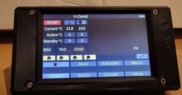 duo paneldue 5i Cas gaine enceinte ivan5rov 3D modèles imprimantes mises niveau paneldue5i ratrig vcore3 3d print model - Mito3D