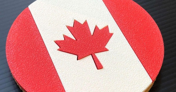 canada - flag coasters dany nchez 3D Models Household Living Room beer beercoaster beveragecoaster canadian 3d print model - Mito3D