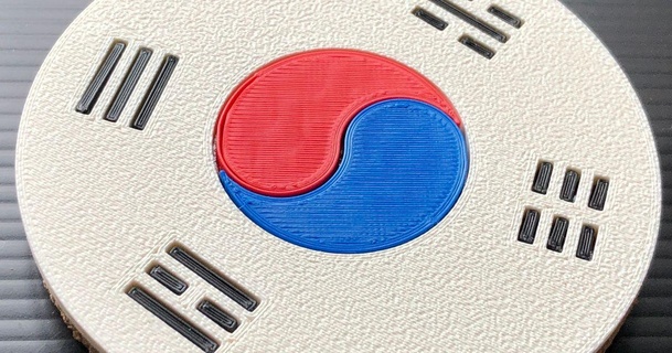 Sud Corea bandiera sottobicchieri dany nchez 3D Modelli domestico vita camera americana birra sottobicchiere per bevande 3d print model - Mito3D