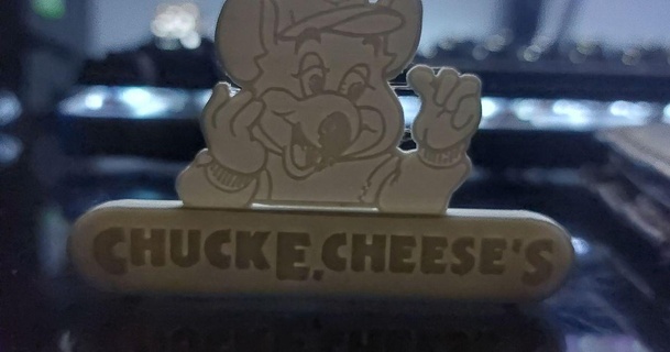 chuck e cheese sign phase 3 axis 3D Models Art & Design 2D Plates Logos 3dlogo highdetail nostalgia 3d print model - Mito3D