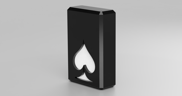 pokercard mazzo scatola sven 3D Modelli giocattoli Giochi all'aperto carta deckbox titolare gioco poker 3d print model - Mito3D