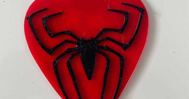 spiderman pick coopergerman 3D Models Hobby & Makers Music guitarpick 3d print model - Mito3D