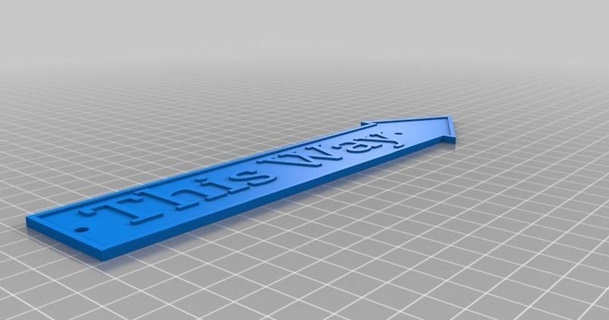 way sign makell 3d 3D Models Household Other House Equipment customized thingiverse 3d print model - Mito3D
