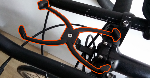bisiklet telefon Kulp destek the3designer 3D modeller Spor Dalları dış mekan bisiklete binme akıllı tutucusu smartphonemount sahibi 3d print model - Mito3D