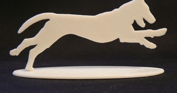 running dog gregorp 3D Models World & Scans Animals decoration silohette thingiverse 3d print model - Mito3D