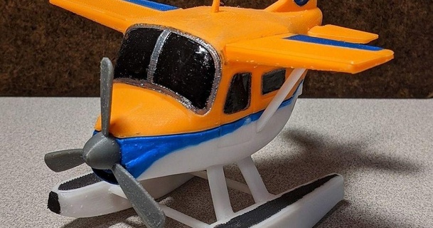 animal traversée hydravion charlesahrens 3D modèles jouets Jeux Véhicules avion d'animaux chose universelle 3d print model - Mito3D