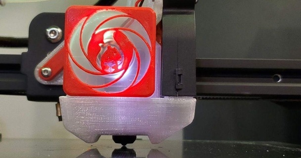 voxelab aquila fan shroud - red squirrel remix jamesk1 3D Models Printers Accessories thingiverse 3d print model - Mito3D