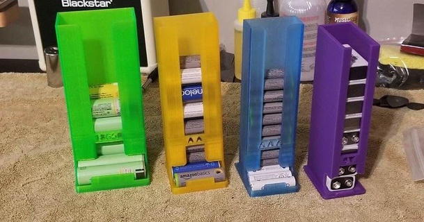 battery stackers jamesk1 3D Models Household Office 9vbattery 9vholder aaa aaabattery aabatteryholder 3d print model - Mito3D