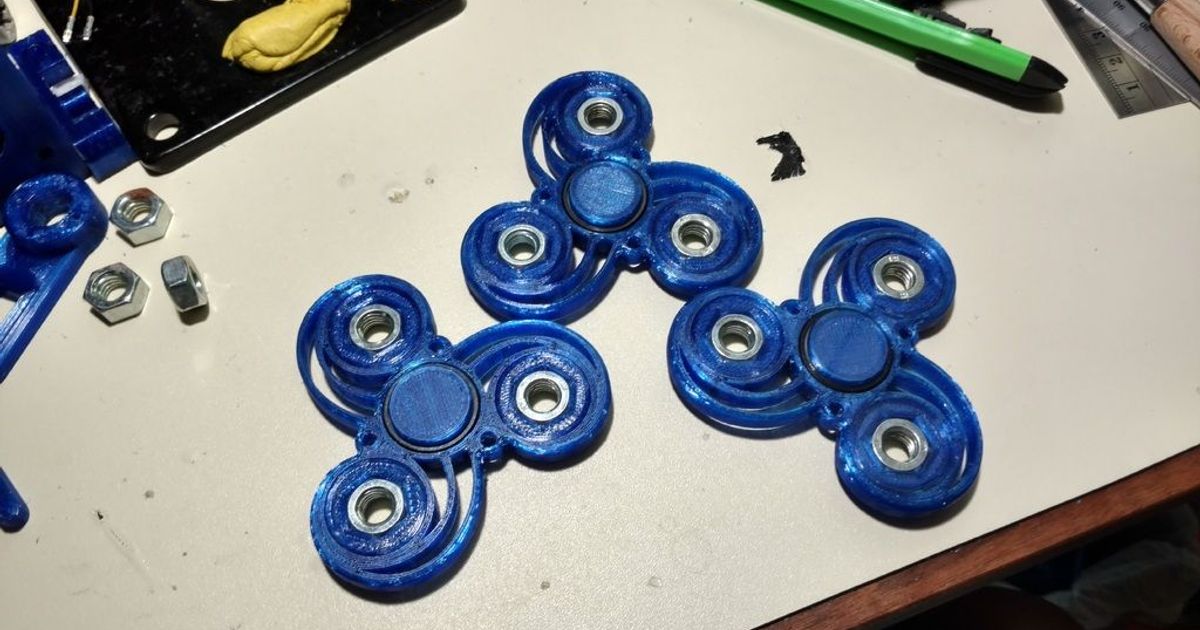 1 2 nuez adaptadores hilanderos jamesk1 3D modelos pasatiempo hacedores ideas adaptador fidget spinner hilandero thingiverse 3D print model - Mito3D